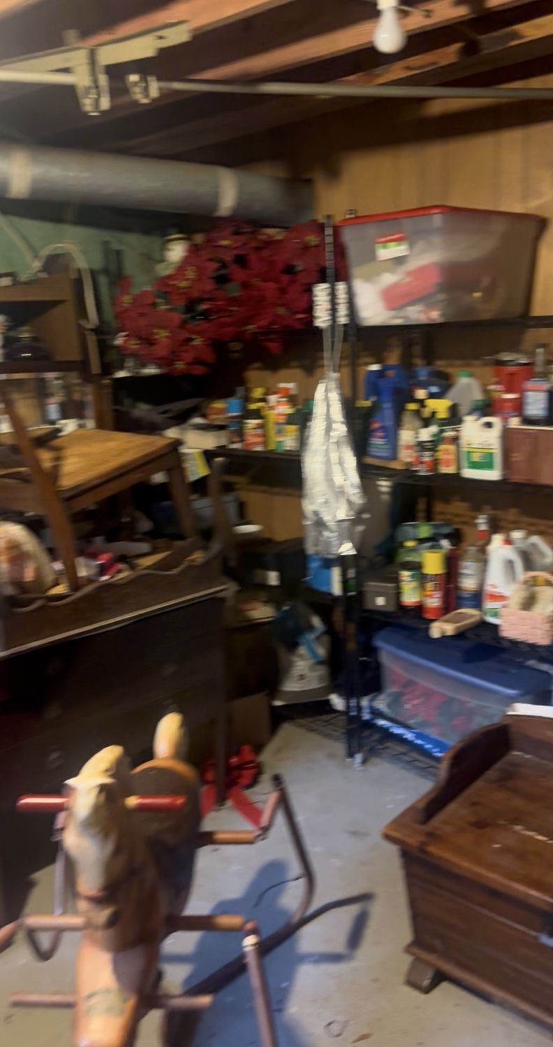 Packed storage corner before cleanout